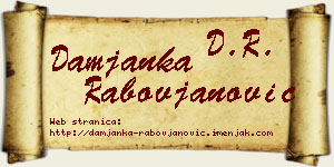 Damjanka Rabovjanović vizit kartica